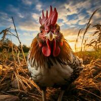 gallina selvaggio vita fotografia hdr 4k foto