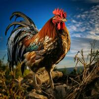 gallina selvaggio vita fotografia hdr 4k foto