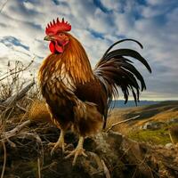 gallina selvaggio vita fotografia hdr 4k foto