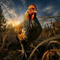 gallina selvaggio vita fotografia hdr 4k foto