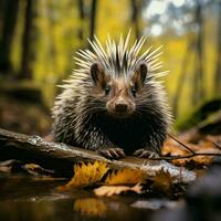 porcospino selvaggio vita fotografia hdr 4k foto