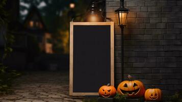 Halloween, zucca, promozione, bar, ristorante, ai generativo foto