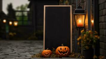 Halloween, zucca, promozione, bar, ristorante, ai generativo foto