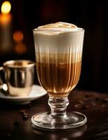 foto di alcuni irlandesi crema caffè bevanda elegantemente plated su un' tavolo. generativo ai