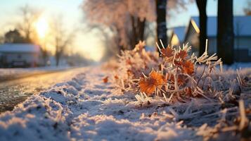 il fascino di un' inverno giorno. generativo ai foto