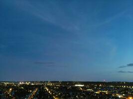 aereo Visualizza di illuminato Residenziale quartiere di luton città di Inghilterra foto