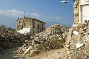 fotografico documentazione di il devastante terremoto nel centrale Italia foto