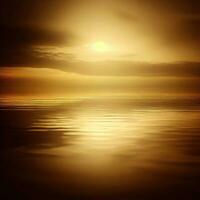 il mattina luce del sole calchi un' d'oro splendore al di sopra di il nebbioso oceano ,ai generato foto