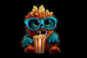 mostro Popcorn. creare ai foto