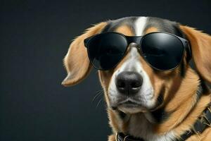 cane indossare occhiali da sole. ai generativo professionista foto