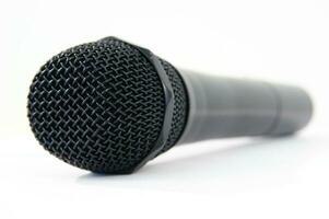 un' microfono su un' bianca sfondo foto
