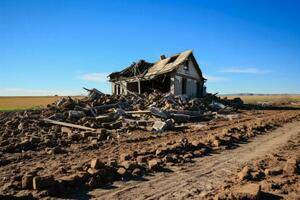 vecchio agriturismo struttura conseguenze rivelatrice duro realtà di demolizione conseguenze foto