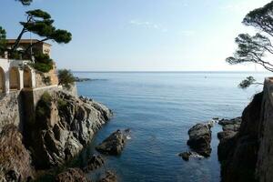 camino de ronda su il catalano costa brava, s'agaro, Spagna foto