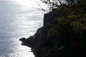 costa brava e costiero sentiero lungo il aspro costa di settentrionale catalogna, Spagna foto