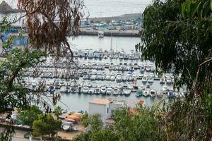 marina e pesca porta nel il cittadina di blanes su il catalano costa. foto