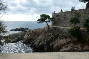 costa brava e costiero sentiero lungo il aspro costa di settentrionale catalogna, Spagna foto