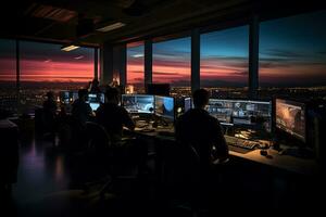 squadra di programmatore Lavorando con computer foto