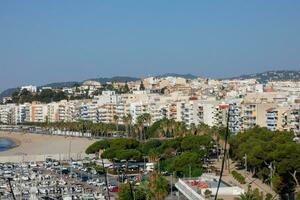 blanes, un' mediterraneo villaggio nel il Provincia di Barcellona, a il inizio di il catalano costa brava. foto