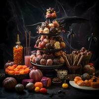 Halloween tratta, caramella assortimento. foto