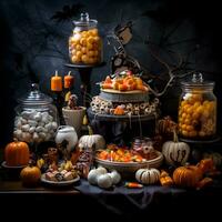 Halloween tratta, caramella assortimento. foto