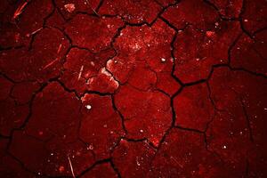 Cracked pauroso sanguinoso parete struttura, rosso sfondo concetto Halloween foto