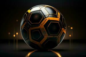 elegante futuristico calcio sfera. creare ai foto