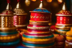 colorato indiano nozze decorazioni. ai-generato foto