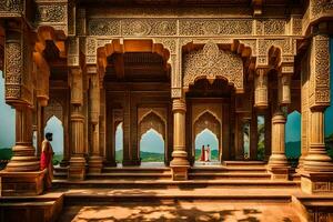 il architettura di il palazzo a Jaipur. ai-generato foto