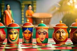 indiano Diwali Festival decorazioni. ai-generato foto