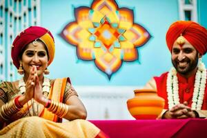 il indiano nozze fotografia. ai-generato foto