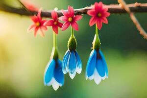 foto sfondo il cielo, fiori, il sole, il fiori, il fiori, il fiori,. ai-generato