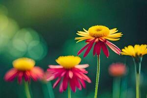 foto sfondo il cielo, fiori, il sole, il fiori, il sole, il fiori,. ai-generato