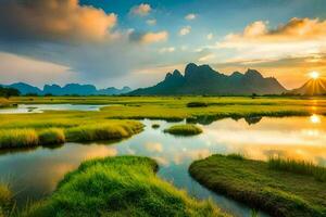 il yangtze fiume nel Cina. ai-generato foto