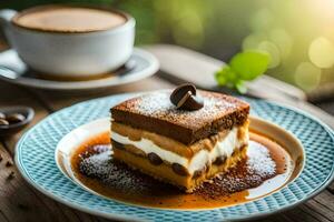 il migliore dolce nel il mondo è un' cioccolato torta. ai-generato foto