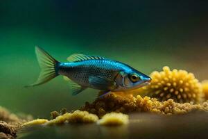 foto sfondo il mare, pesce, corallo, acqua, blu, pesce, corallo, acqua,. ai-generato