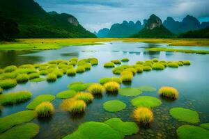 il li fiume nel Cina. ai-generato foto