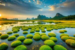 il li fiume nel Cina. ai-generato foto