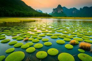 il verde acqua giglio è un' bellissimo pianta. ai-generato foto