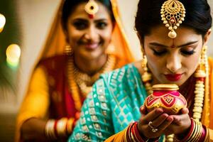 indiano nozze tradizioni e dogana. ai-generato foto