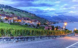 lavaux regione, Vaud, hdr foto