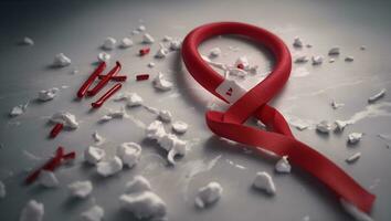 dicembre 1, mondo AIDS giorno, ai generato foto