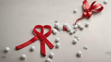 dicembre 1, mondo AIDS giorno, ai generato foto