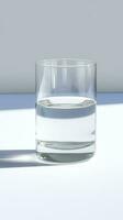 ai generativo un' bicchiere di acqua su bianca sfondo foto