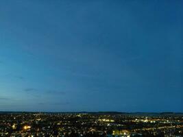 aereo Visualizza di illuminato Residenziale quartiere di luton città di Inghilterra foto