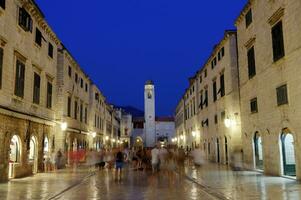 dubrovnik stradun o placa principale strada, Sud dalmazia regione, Croazia, hdr foto