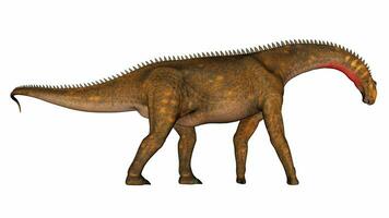 miarasauro dinosauro a piedi pacificamente testa giù - 3d rendere foto