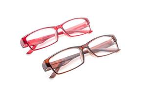 occhiali da vista, occhiali o occhiali su sfondo bianco
