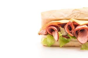 panino sottomarino prosciutto e insalata foto