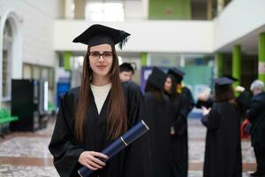 ritratto di la laurea giorno foto