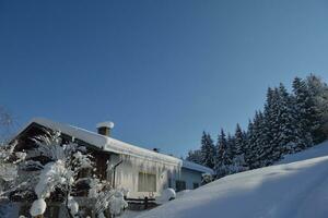 paesaggio invernale di montagna foto